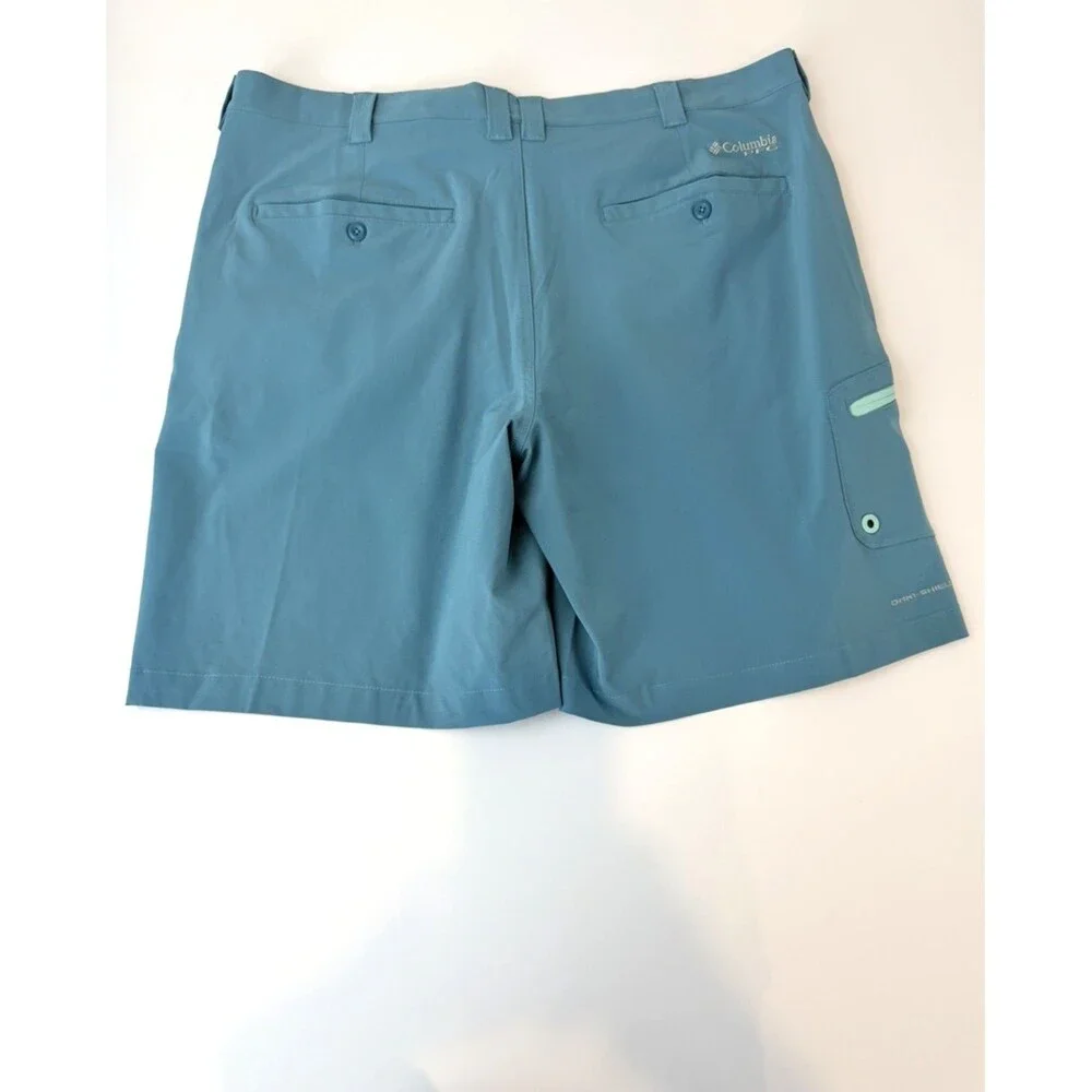 Columbia PFG Omni Shade Fishing Shorts 40 Blue Quick Dry Outdoor